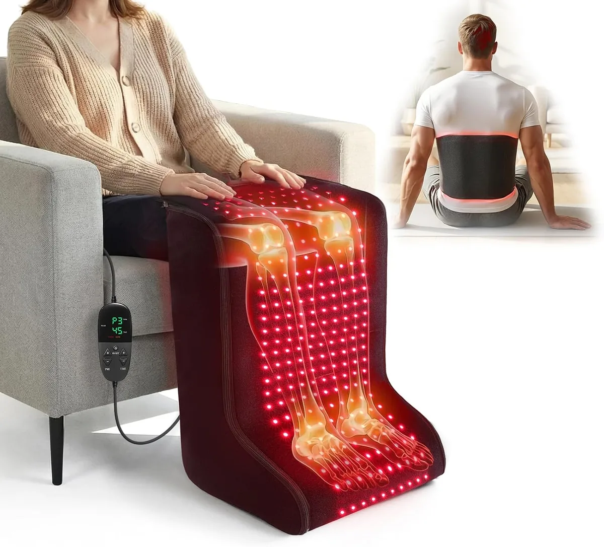 LAFCARE red light therapy for feet and mat