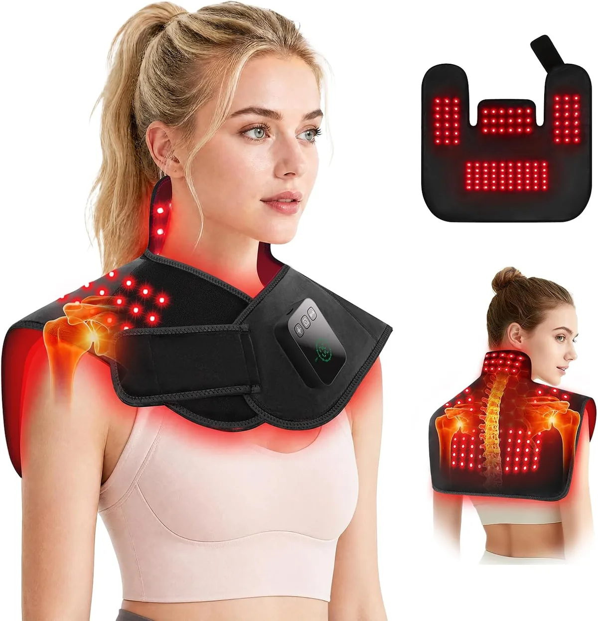 LAFCARE neck and shoulder red light therapy wrap